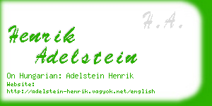 henrik adelstein business card